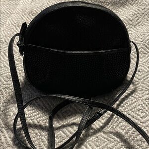 Elegant Leather Black round Crossbody Bag Desmo Holt Renfrew